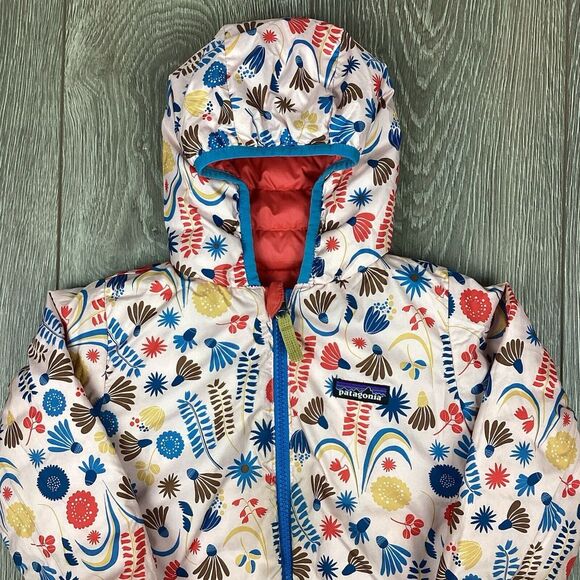 Patagonia Other - patagonia jacket Reversible Kids Down Hooded Red Warm Toddler 2T?